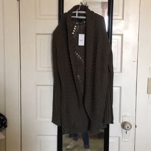 Army green cardigan